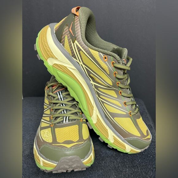 Hoka One One Mafate Speed 2 Dark Olive Shoes Men’s Sz 11 Tried On - Picture 4 of 9